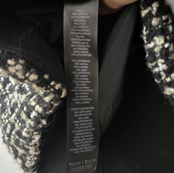 White House Black Market Gray Tweed Vest Lined, size Medium - Picture 5 of 7